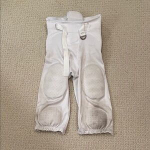 Kids White Padded Football Pants
